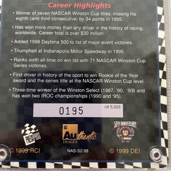 Earnhardt & Earnhardt Jr. Racing Collectible Cards - Picture 6 of 8